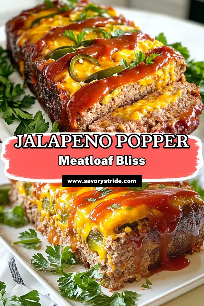 Looking to spice up dinner? Try this delicious jalapeno popper meatloaf! This easy meatloaf dinner combines spicy meatloaf recipe ideas with creamy goodness, making it a hit for the whole family. With cream cheese filling and the perfect kick from jalapenos, it’s a creative twist on traditional meatloaf. Follow our simple recipe for a comforting meal that's sure to impress. Save this jalapeno popper recipe for your next cooking adventure! #Meatloaf #SpicyRecipes #JalapenoPoppers #EasyDinners