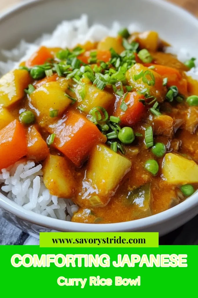 Savor the warmth of a Cozy Japanese Curry Rice Bowl made with tender vegetables and perfectly cooked Japanese short-grain rice. This easy Japanese curry recipe combines savory flavors for a comforting meal everyone will love. Discover the joy of homemade curry rice bowl that’s both delicious and satisfying. Try it today and enjoy curry rice with vegetables that brings the taste of Japan to your kitchen! Save and share this recipe! #JapaneseCurryRice #CozyCurryRecipe #EasyJapaneseCurry #HomemadeCurryRiceBowl