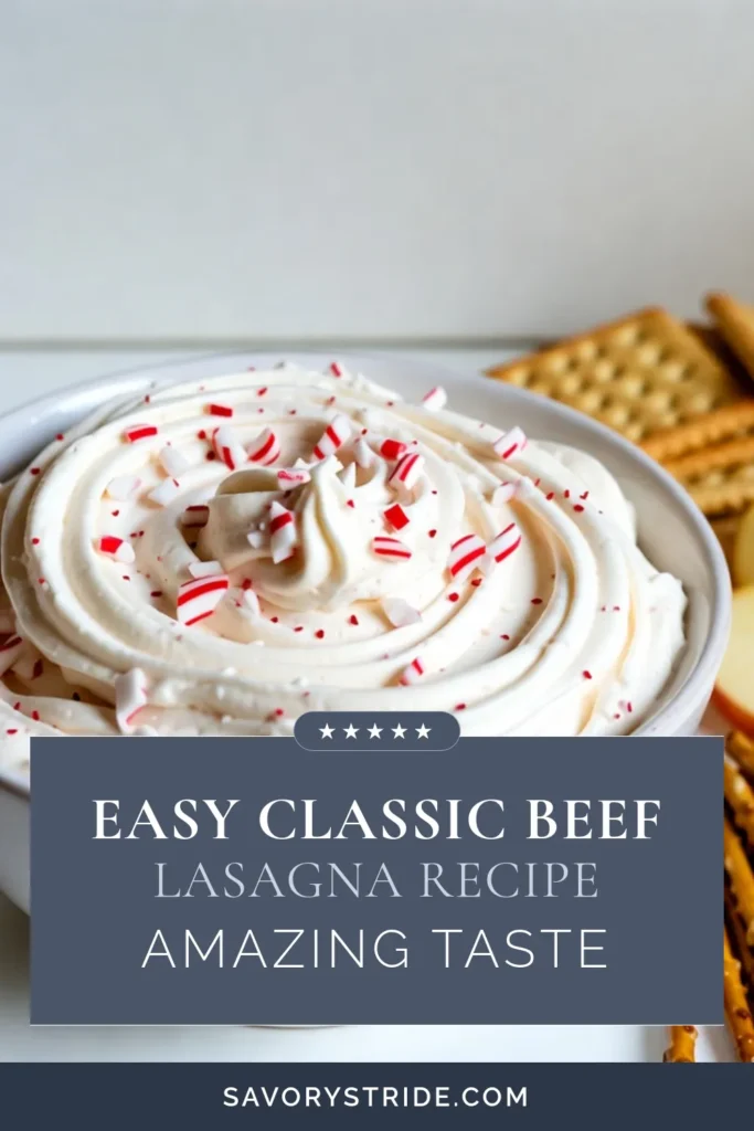 Delight in the holidays with this irresistible Christmas peppermint dip! This easy peppermint dessert features a creamy blend of cream cheese peppermint fluff, marshmallow, and crushed peppermint candies, perfect for any festive gathering. Serve this holiday fluff dip recipe with graham crackers or apple slices for a treat everyone will love. Make your celebrations sweeter by saving this recipe now! #ChristmasPeppermintDip #FestiveDessertDip #EasyPeppermintDessert #HolidayFluffDip