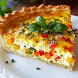 Classic Flaky Crust Quiche Simple and Savory Dish