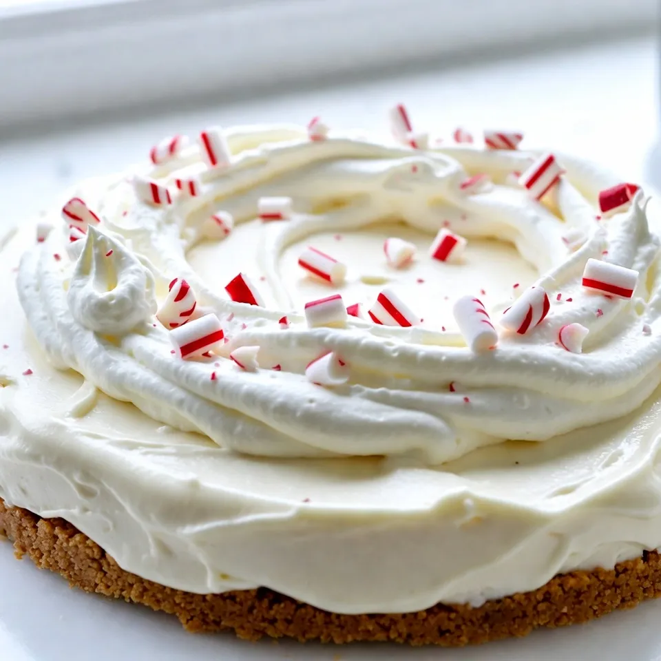 No-Bake Peppermint White Chocolate Mousse Pie Delight